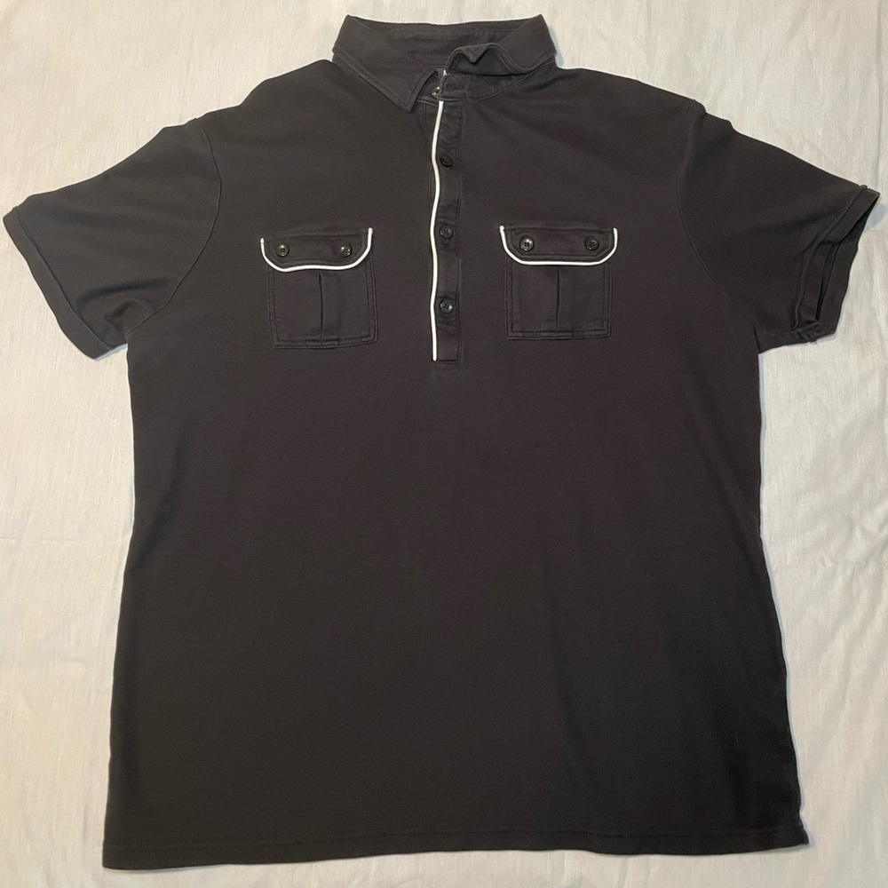Murano Black Mens Polo